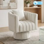 NAPOLEON Anti Stain Swivel Relax Chair-Beige