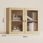 ROXANNE 2 Acrylic Door Hanging Storage Cabinet-Oak - Image 3