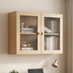 ROXANNE 2 Acrylic Door Hanging Storage Cabinet-Oak