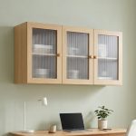 ROXANNE 3 Door Acrylic Door Hanging Storage Cabinet-Oak