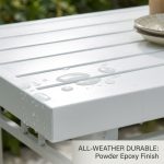 HAMIDA 110cm Outdoor Table-White - Image 2
