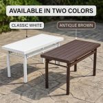 HAMIDA 110cm Outdoor Table-Antique Brown - Image 3