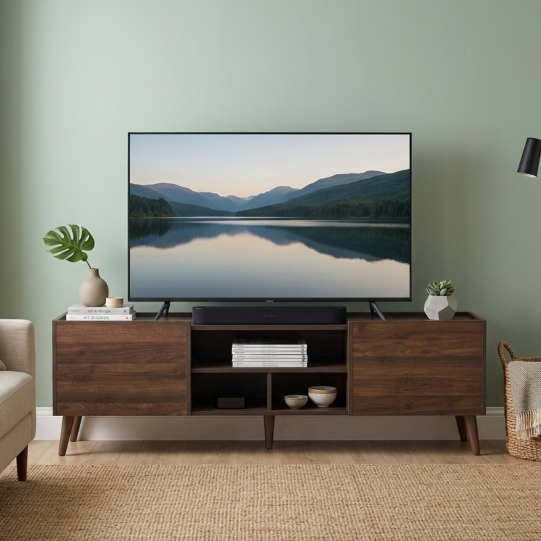 335064 MAIN INGLEWOOD 150cm TV Cabinet-Walnut - Image 1