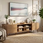 INGLEWOOD 180cm TV Cabinet-Oak - Image 2