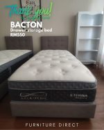 BACTON Pet Friendly Single Size Drawer Storage Bed-Grey - Image 8