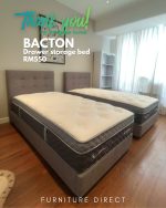 BACTON Pet Friendly Single Size Drawer Storage Bed-Grey - Image 9