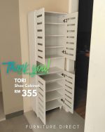TORI 4 Door Shoe Cabinet-White - Image 5