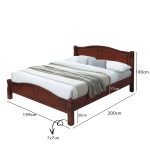 CARRIE Wooden Queen Size Bed Frame-2 Colors - Image 3