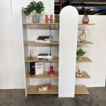 AGRO 5 Tier Display Rack Divider-White+Oak - Image 3