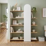 AGRO 5 Tier Display Rack Divider-White+Oak - Image 2