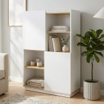 AGRO 2 Door Filling Cabinet-Oak+White - Image 2