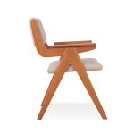 BAYAN Dining Arm Chair-Light Walnut - Image 5
