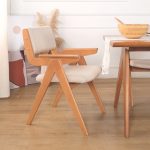 BAYAN Dining Arm Chair-Light Walnut - Image 2