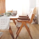 BAYAN Dining Arm Chair-Light Walnut - Image 3