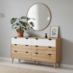 CACEY 140cm Sideboard-Oak+White