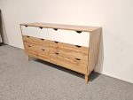 CACEY 140cm Sideboard-Oak+White - Image 6