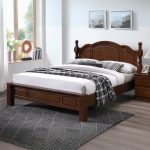 DEVONA Wooden Queen Size Bed Frame-Dirty Oak - Image 2