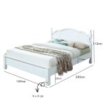 DEVONA Wooden Queen Size Bed Frame-Dirty Oak - Image 4