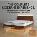 GENESIS Queen & King Size Wooden Bed Frame-Medium Brown - Image 4
