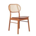 MOGAN Solid Wood Dining Chair-Light Walnut
