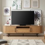 RAMORA 180cm Sliding Door TV Cabinet-Oak