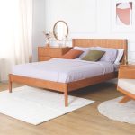 ROMEO Queen & King Size Wooden Bed Frame-Light Walnut - Image 2