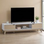 SOVAN 6 Feet TV Cabinet-Oak+White