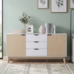 SOVAN 160cm Sideboard-Oak+White