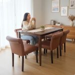 SUKI 6 Seater Dining Set-Toffee PU