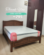 CARRIE Wooden Queen Size Bed Frame-2 Colors - Image 5