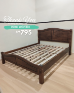 CARRIE Wooden Queen Size Bed Frame-2 Colors - Image 7