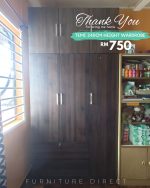 TEMI 240cm Height 6 Door 2 Drawers Wardrobe-Walnut - Image 10