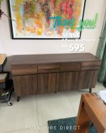 TIENNA 150cm Multipurpose Storage Sideboard-Walnut - Image 6