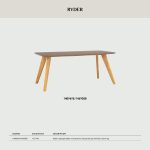 RYDER 180cm Dining Table-Oak - Image 7