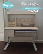 Youthopia GB23S 120cm Kids Ergonomic Desk-Beech - Image 20