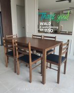 WALD 6 Seater Solid Wood Dining Set-Cocoa - Image 9