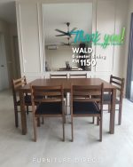 WALD 6 Seater Solid Wood Dining Set-Cocoa - Image 11