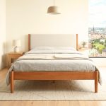 WINNIE Queen & King Size Wooden Bed Frame-Light Walnut