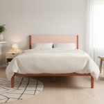 WINNIE Queen & King Size Wooden Bed Frame-Light Walnut