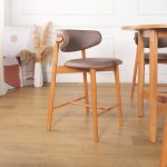 ZELDA 24" Wooden Bar Chair-Light Walnut - Image 2