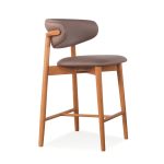 ZELDA 24" Wooden Bar Chair-Light Walnut - Image 7