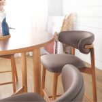ZELDA 24" Wooden Bar Chair-Light Walnut - Image 3