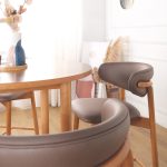 ZELDA 24" Wooden Bar Chair-Light Walnut - Image 4
