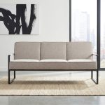 CALLY 3 Seater Metal Frame Sofa-Grey