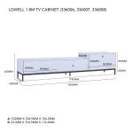 LOWELL 180cm TV Cabinet-Slate Blue - Image 9