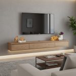 HIRANO 180cm Wall Mounted TV Cabinet-Oak