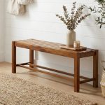 BENNY 120cm Solid Wood Shoe Bench-Dirty Oak
