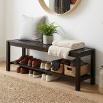 BENNY 120cm Wooden Storage Shoe Bench-Cappucino