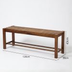 BENNY 120cm Solid Wood Shoe Bench-Dirty Oak - Image 3