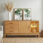 DELACOUR 160cm Wooden Sideboard-Natural